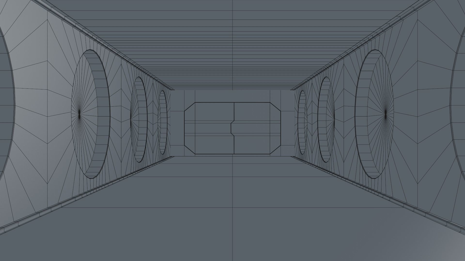 Sci Fi Corridor Low-poly 3D model_10