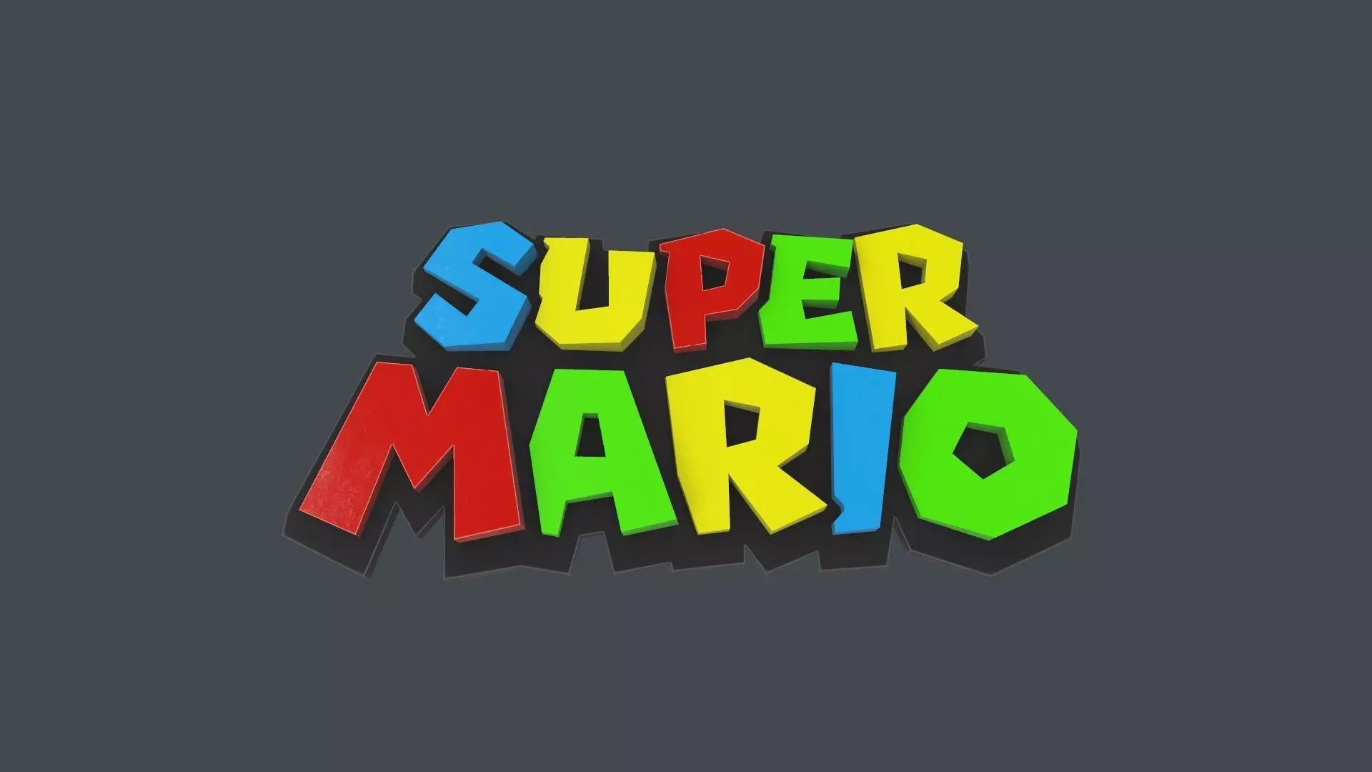 LOGO-005 Mario Low-poly 3D model