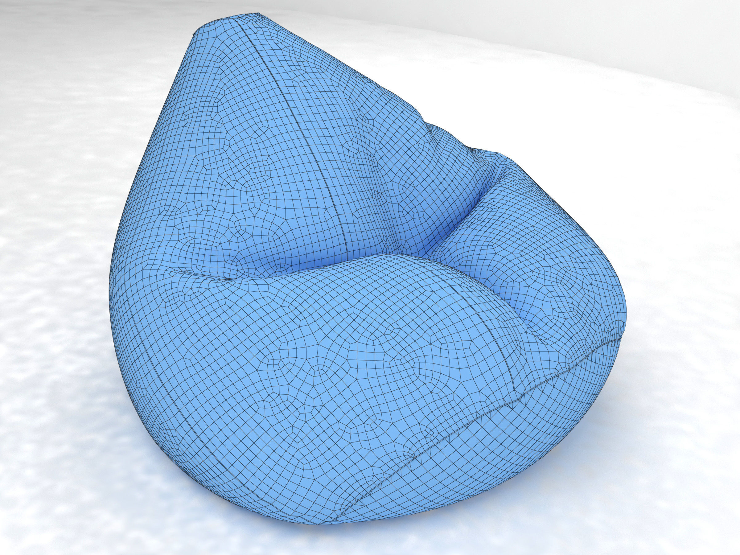 Bean Bag chair 3D model_1