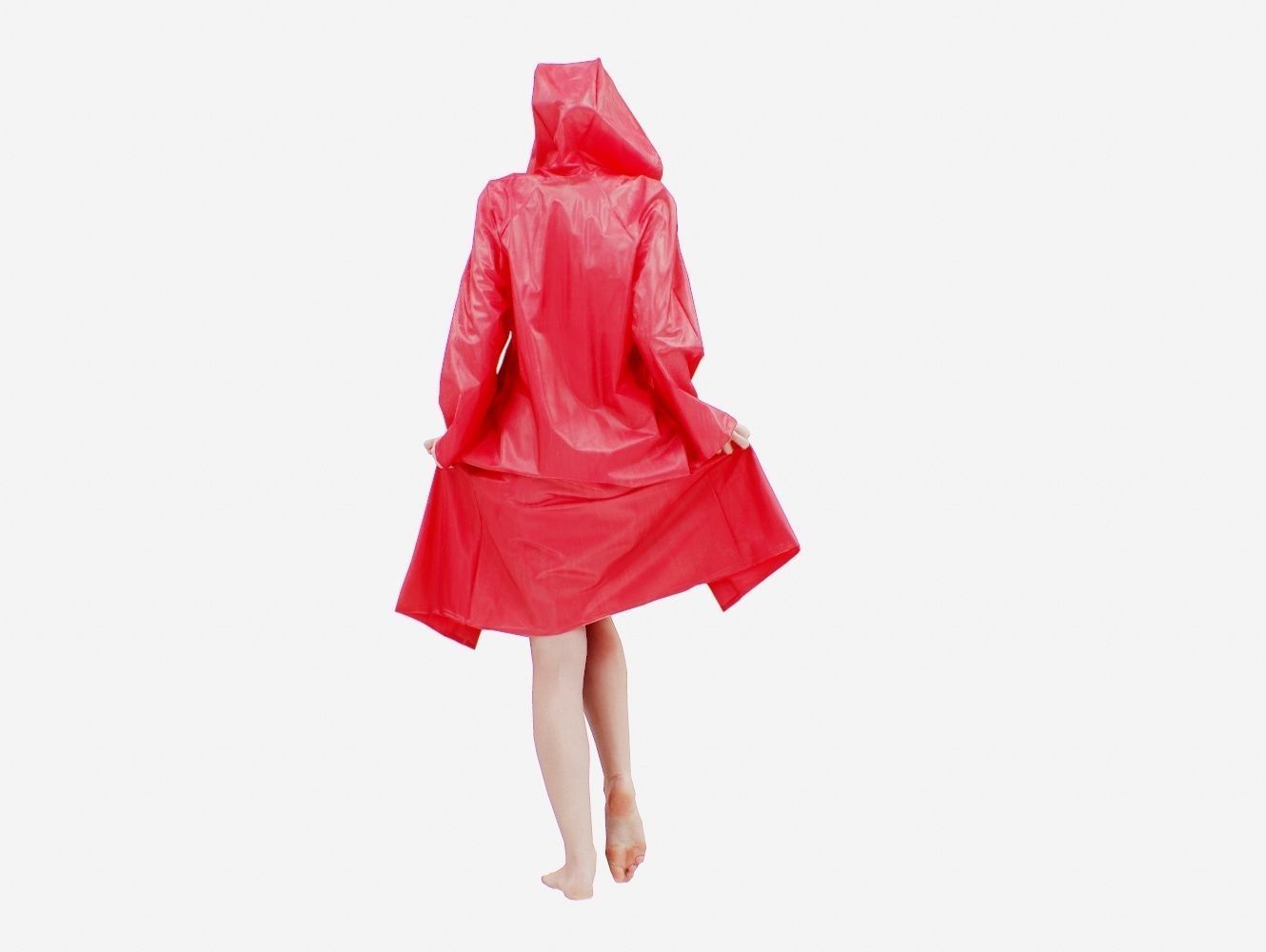 Raincoat 008 Low-poly 3D model_6