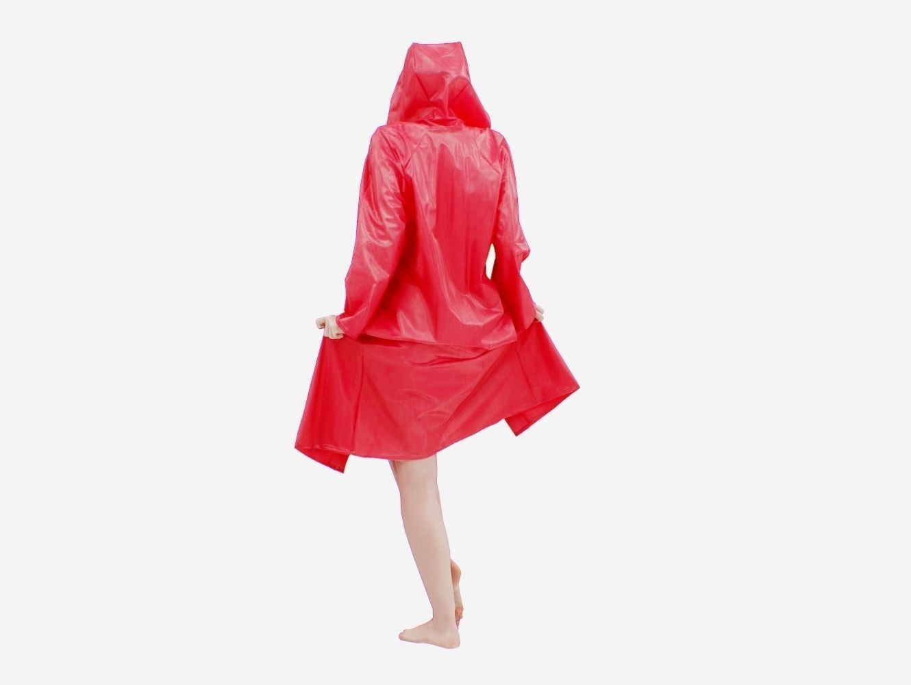 Raincoat 008 Low-poly 3D model_7