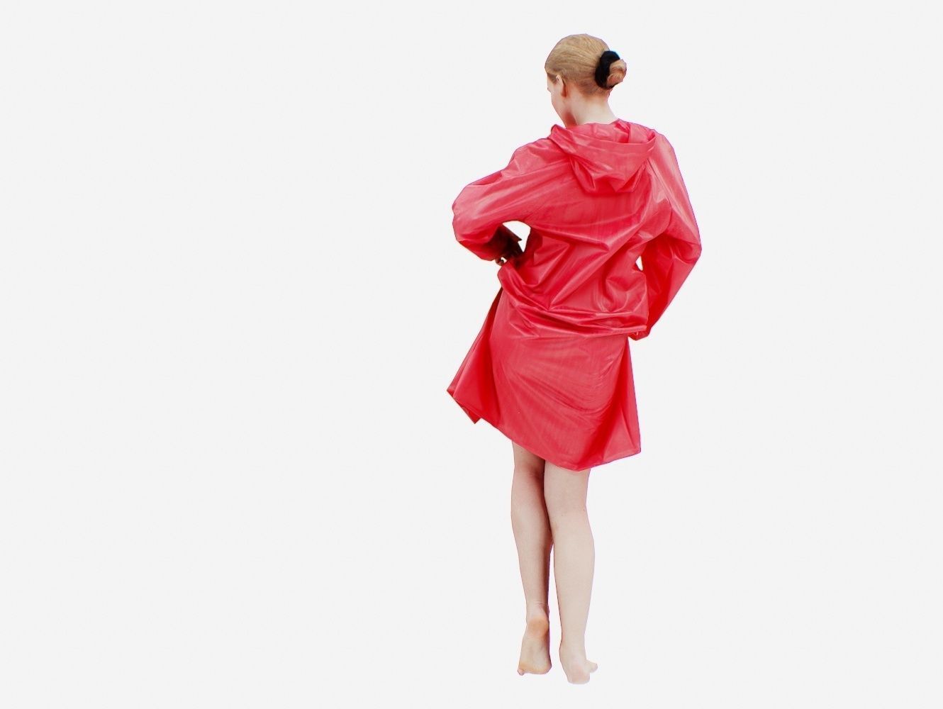 Raincoat 002 Low-poly 3D model_6