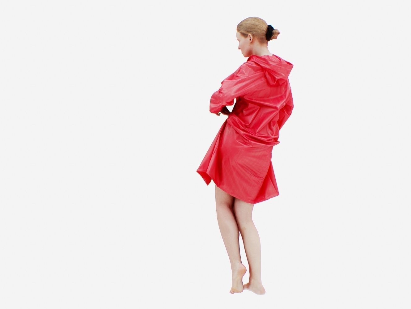 Raincoat 002 Low-poly 3D model_7