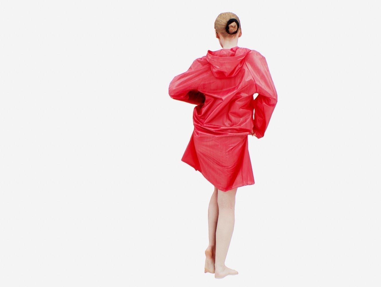 Raincoat 002 Low-poly 3D model_5