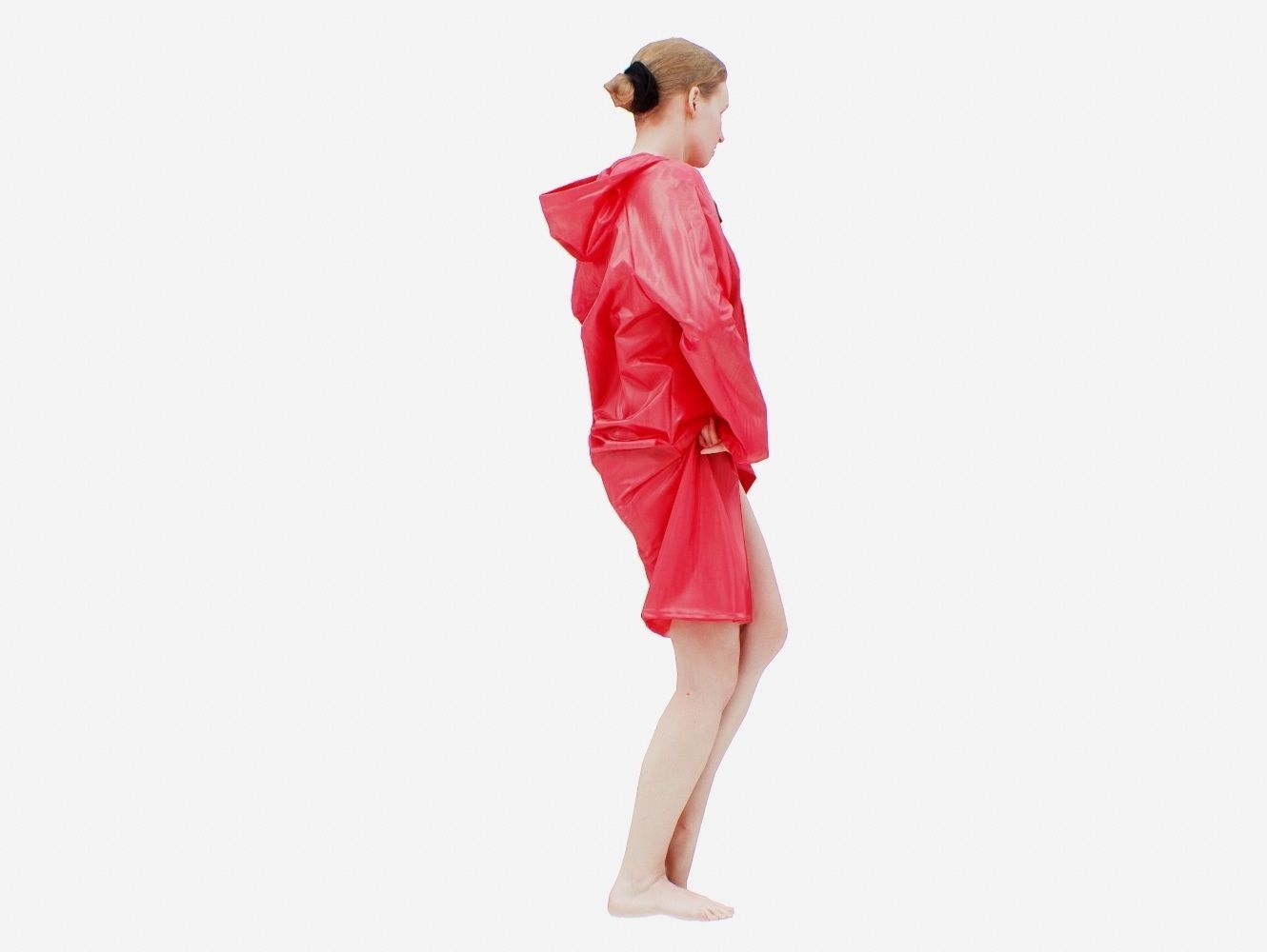 Raincoat 002 Low-poly 3D model_3
