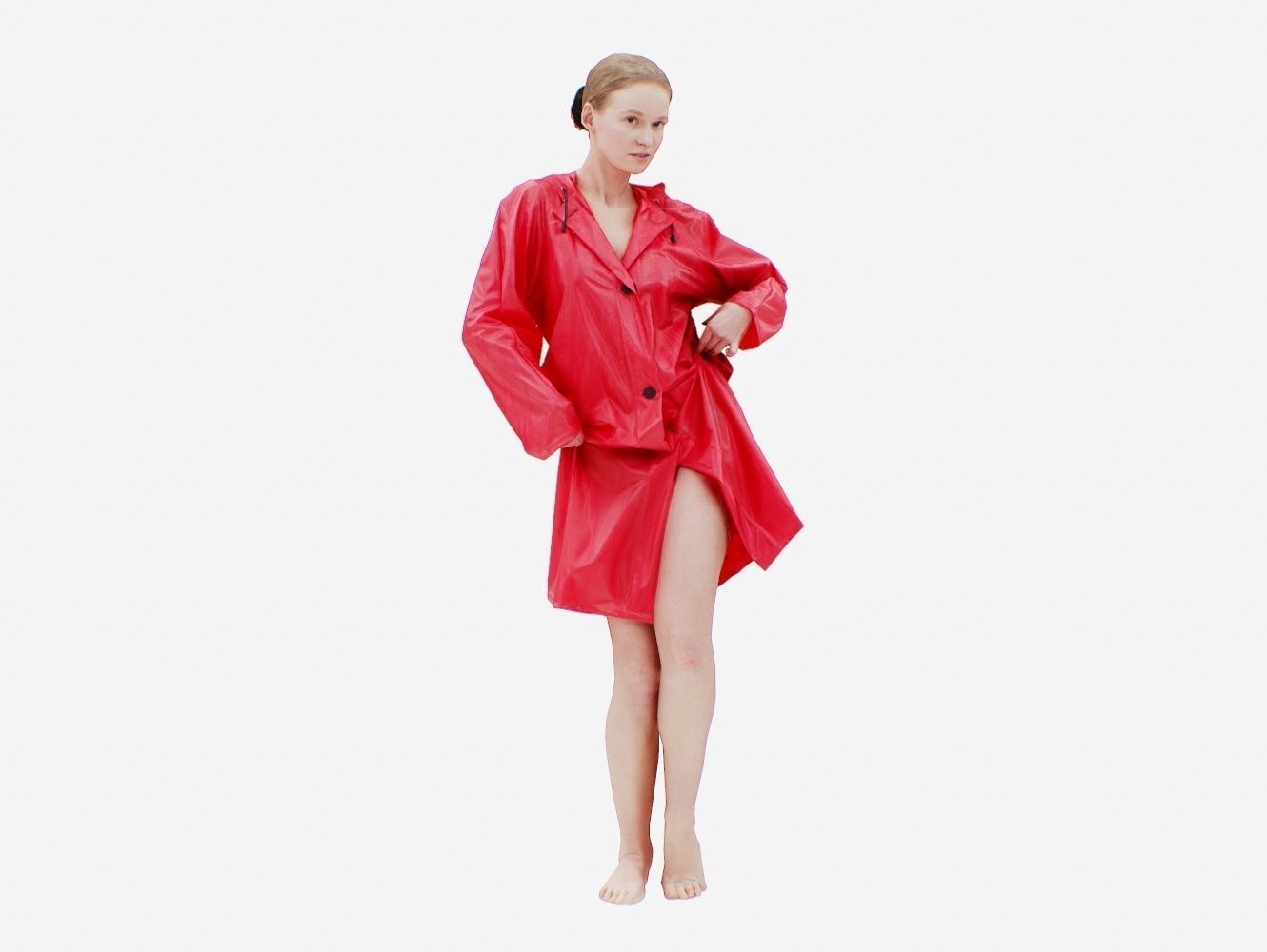 Raincoat 002 Low-poly 3D model_12