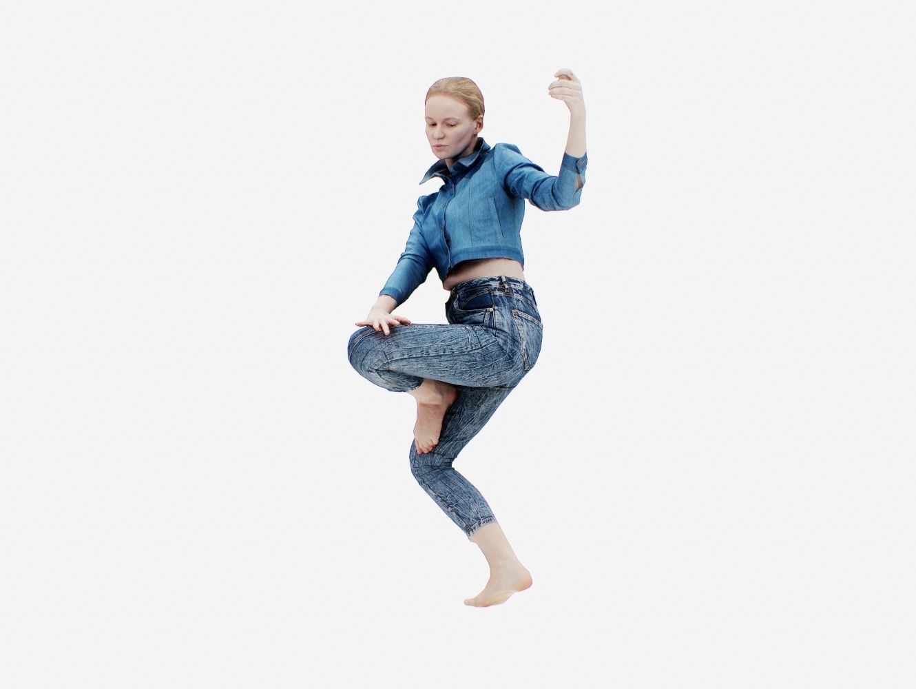 Pole 002 Low-poly 3D model_10