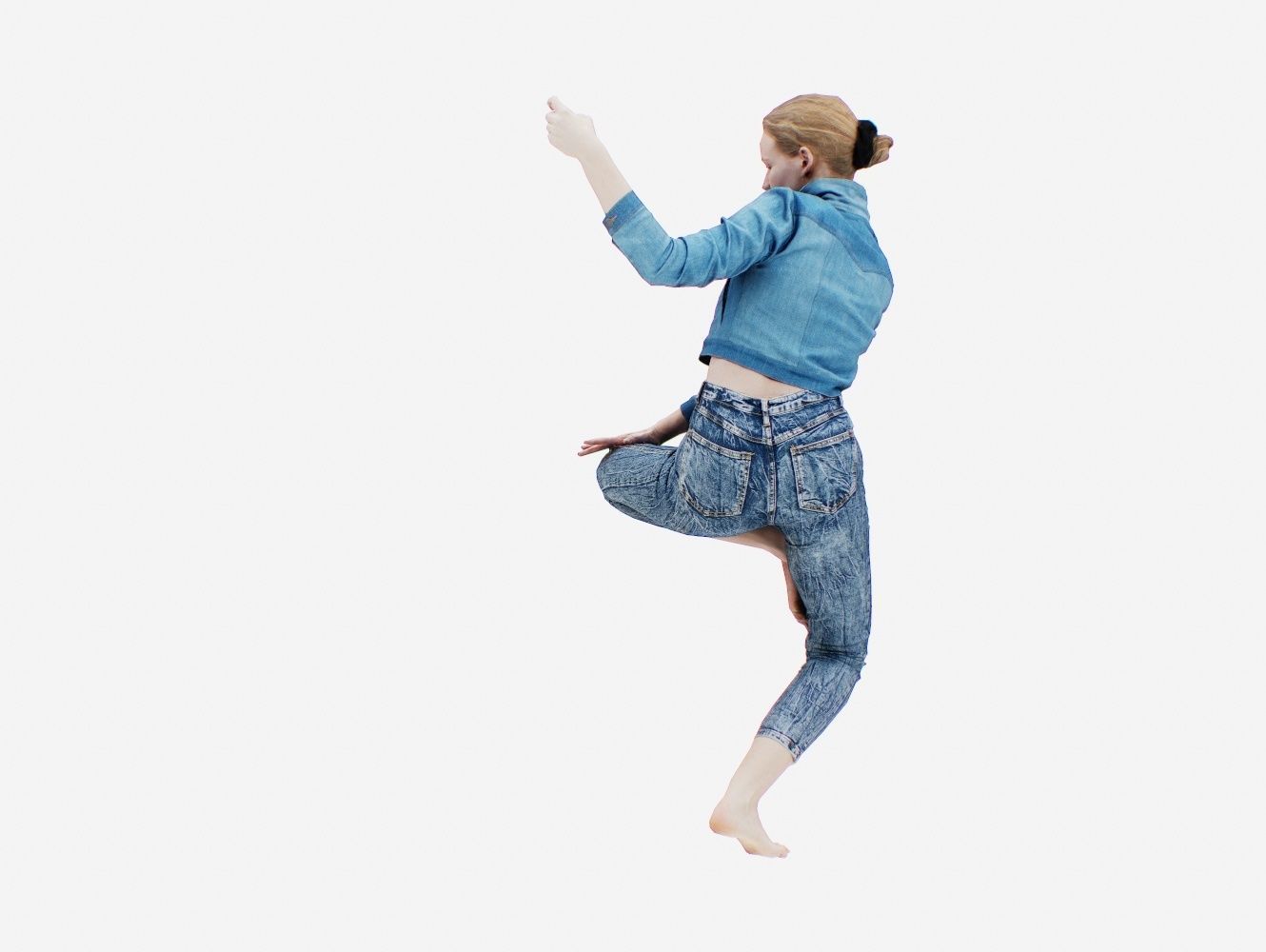 Pole 002 Low-poly 3D model_7