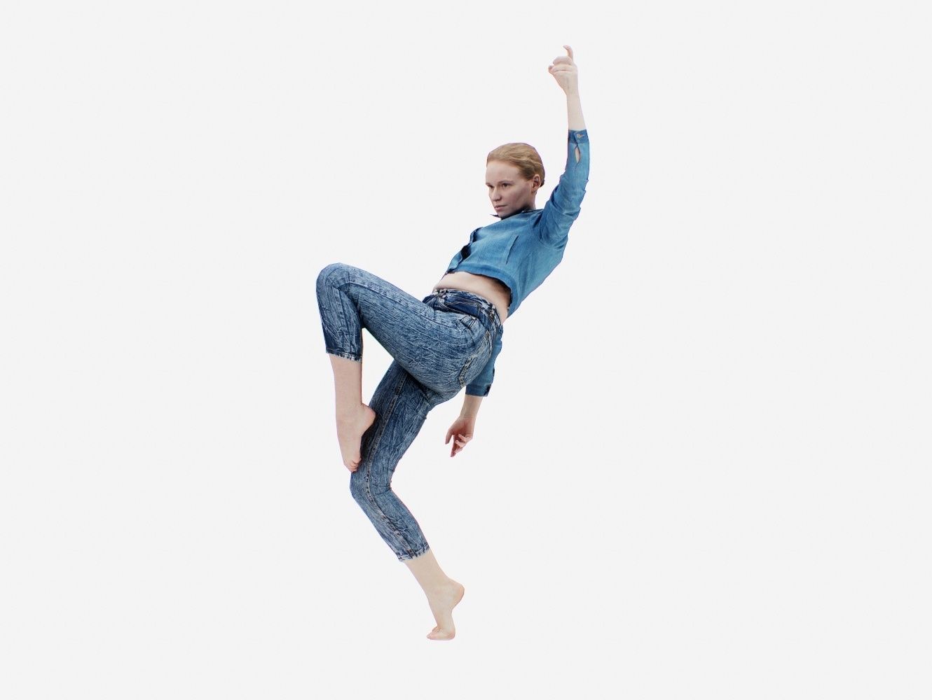 Pole 001 Low-poly 3D model_11