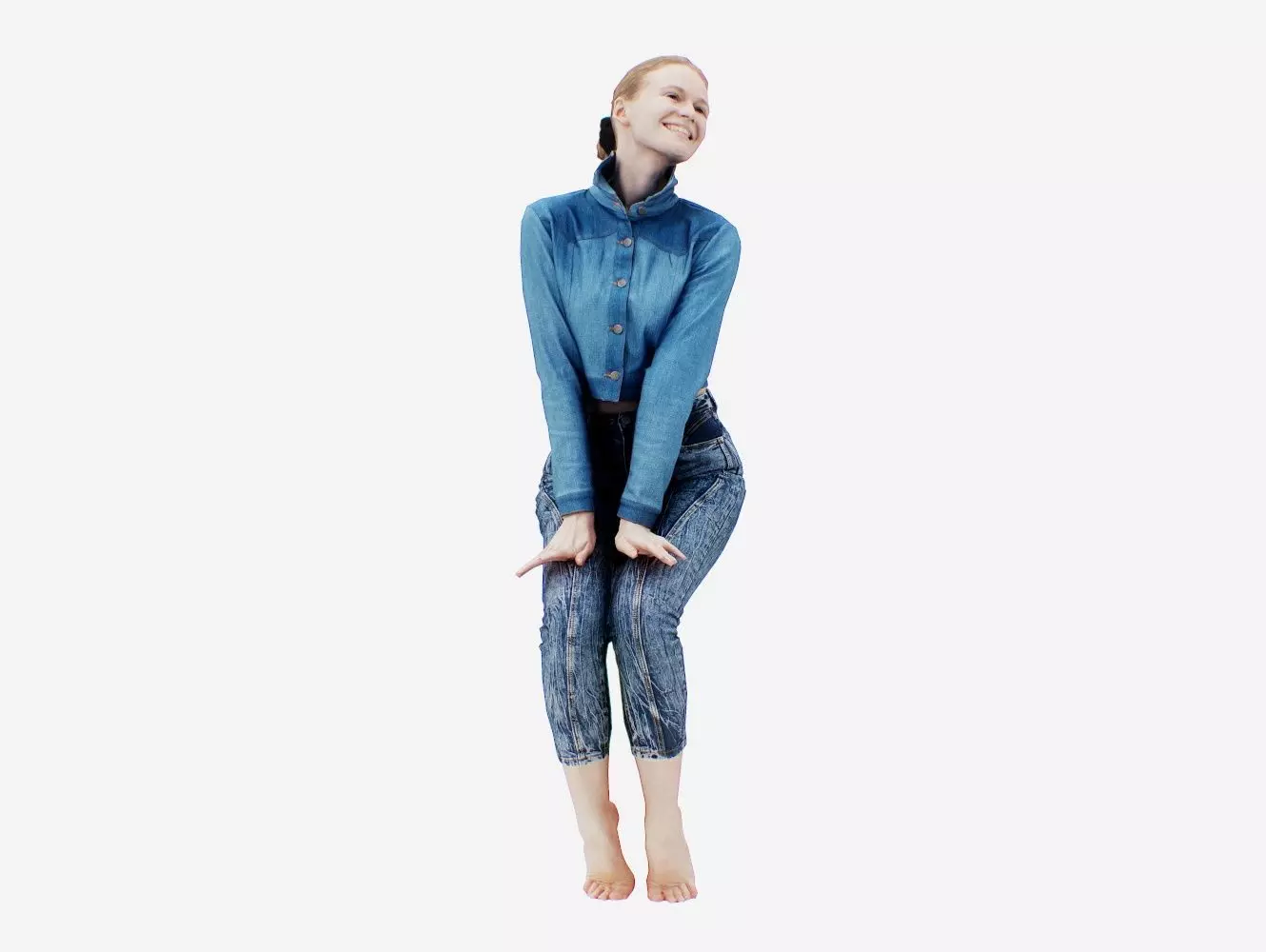 Jeans Pants 020 Low-poly 3D model_0