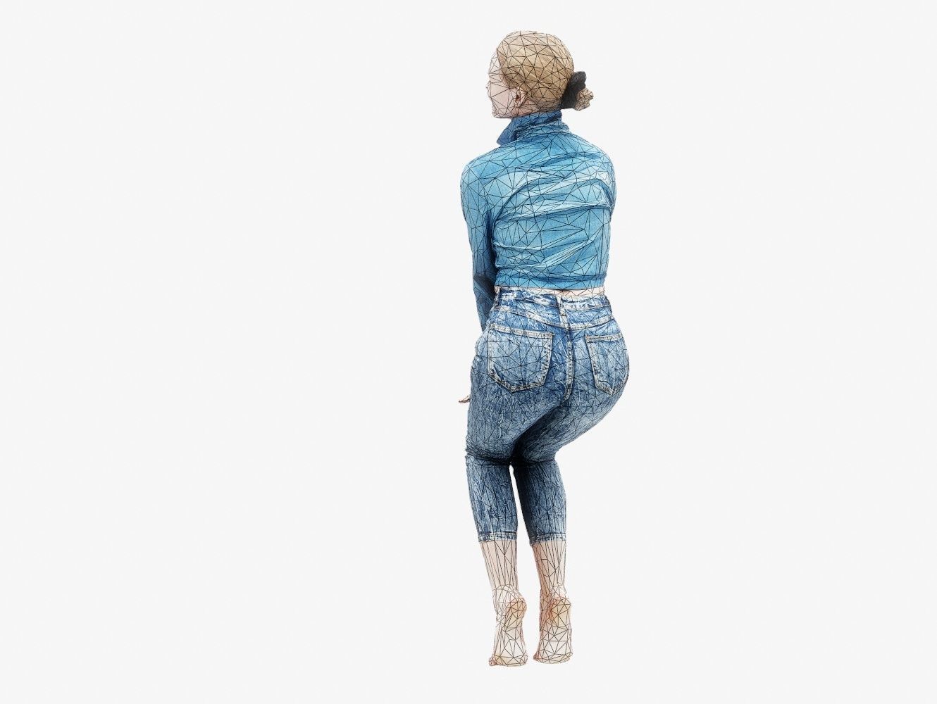 Jeans Pants 020 Low-poly 3D model_16