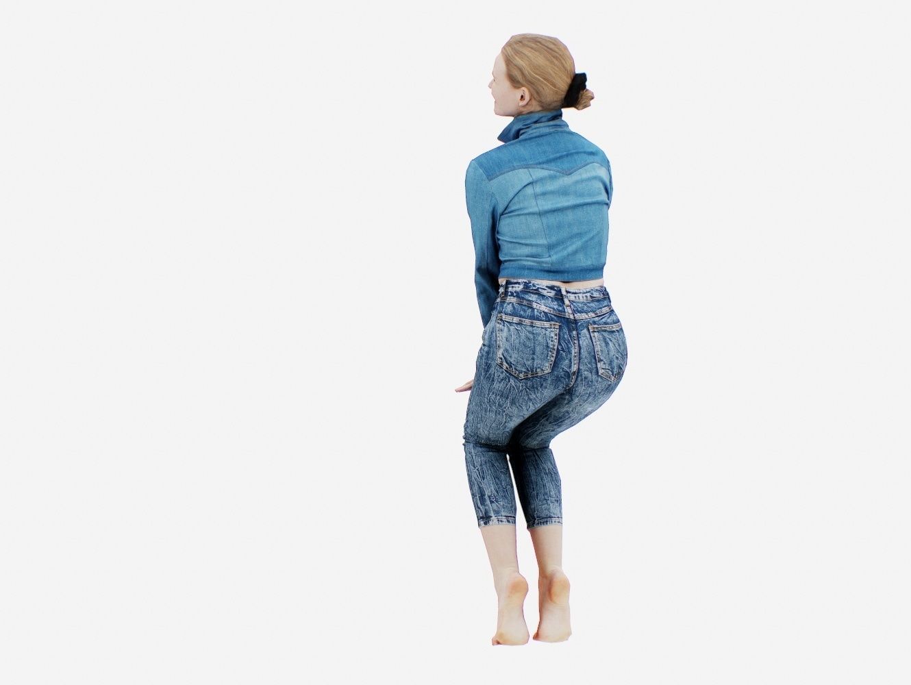 Jeans Pants 020 Low-poly 3D model_8