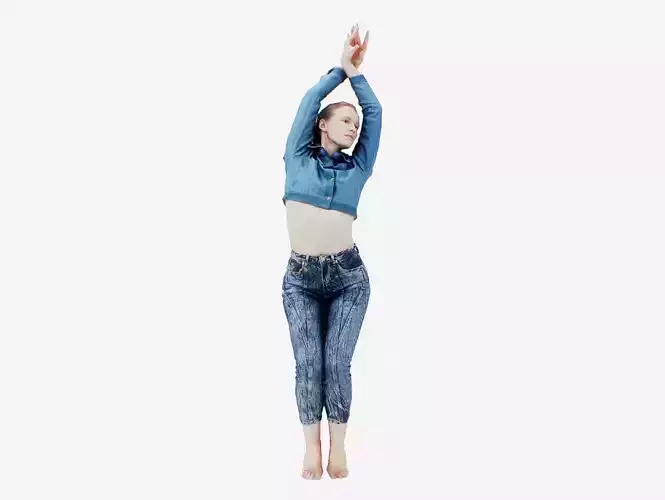 Jeans Pants 019 Low-poly 3D model