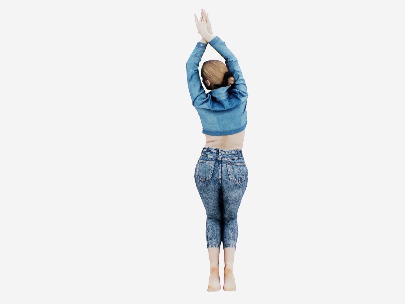 Jeans Pants 019 Low-poly 3D model_7