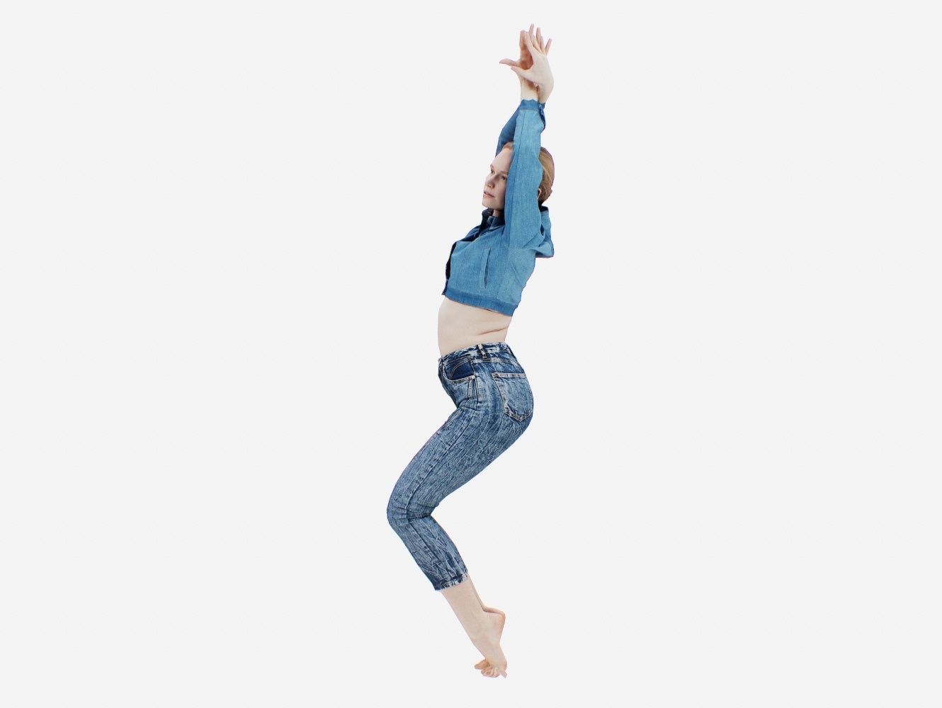 Jeans Pants 019 Low-poly 3D model_10
