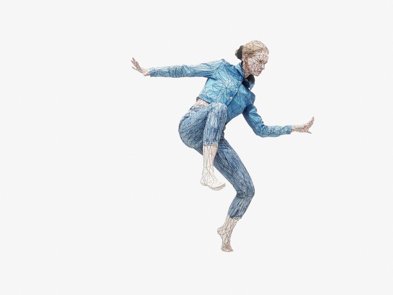 Jeans Pants 016 Low-poly 3D model_14