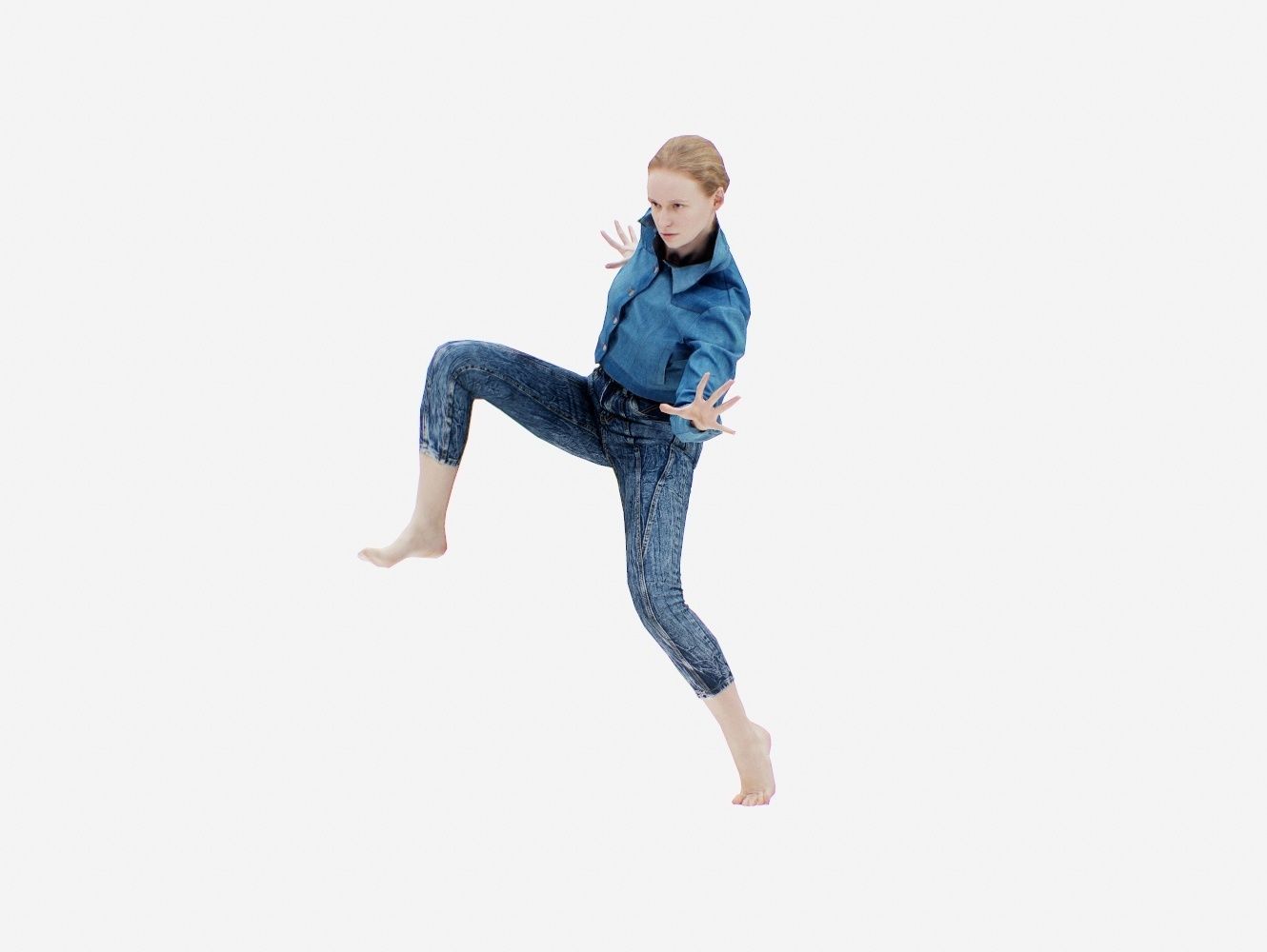 Jeans Pants 016 Low-poly 3D model_11