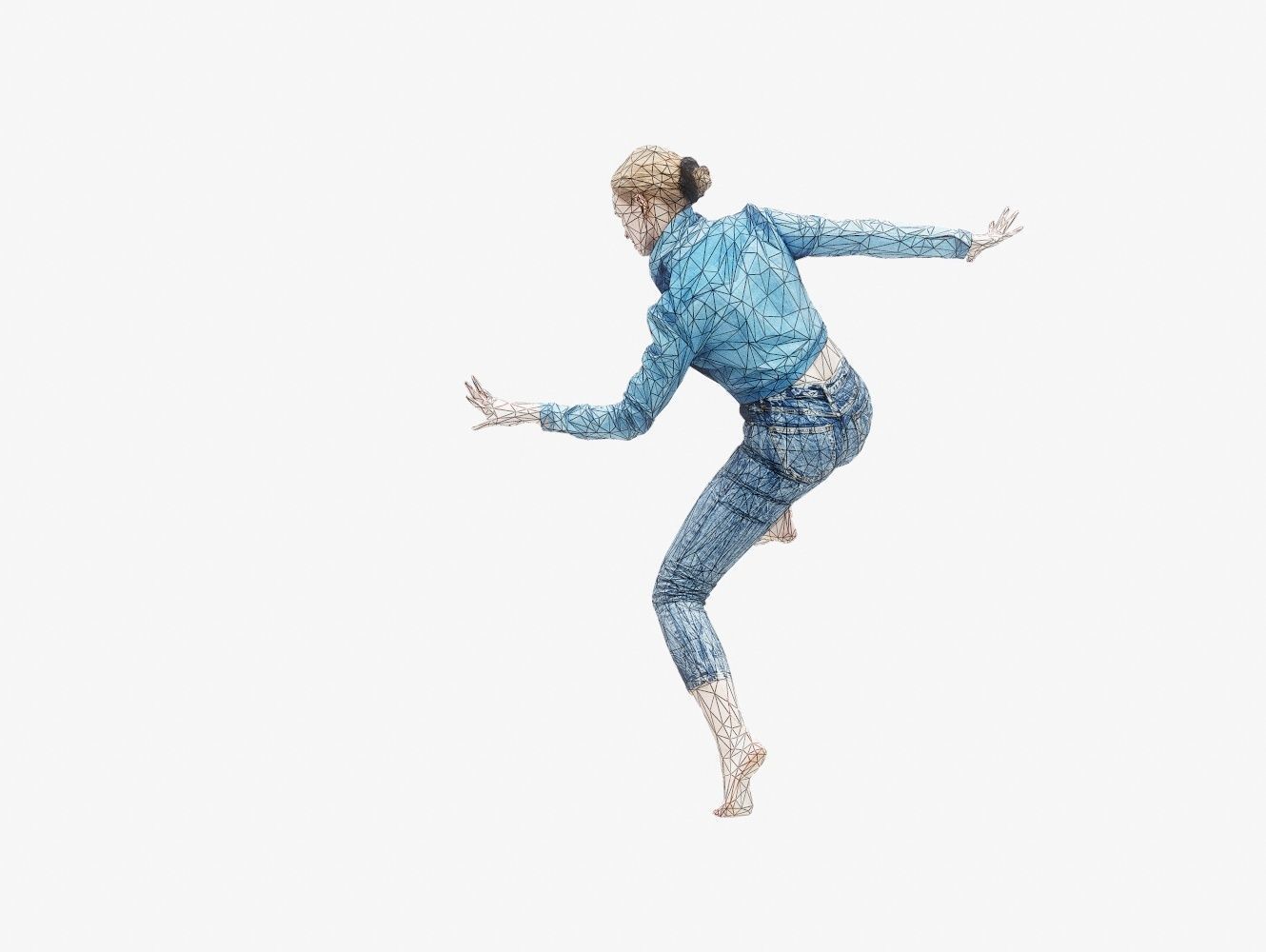 Jeans Pants 016 Low-poly 3D model_16