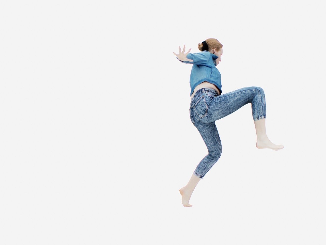 Jeans Pants 016 Low-poly 3D model_4