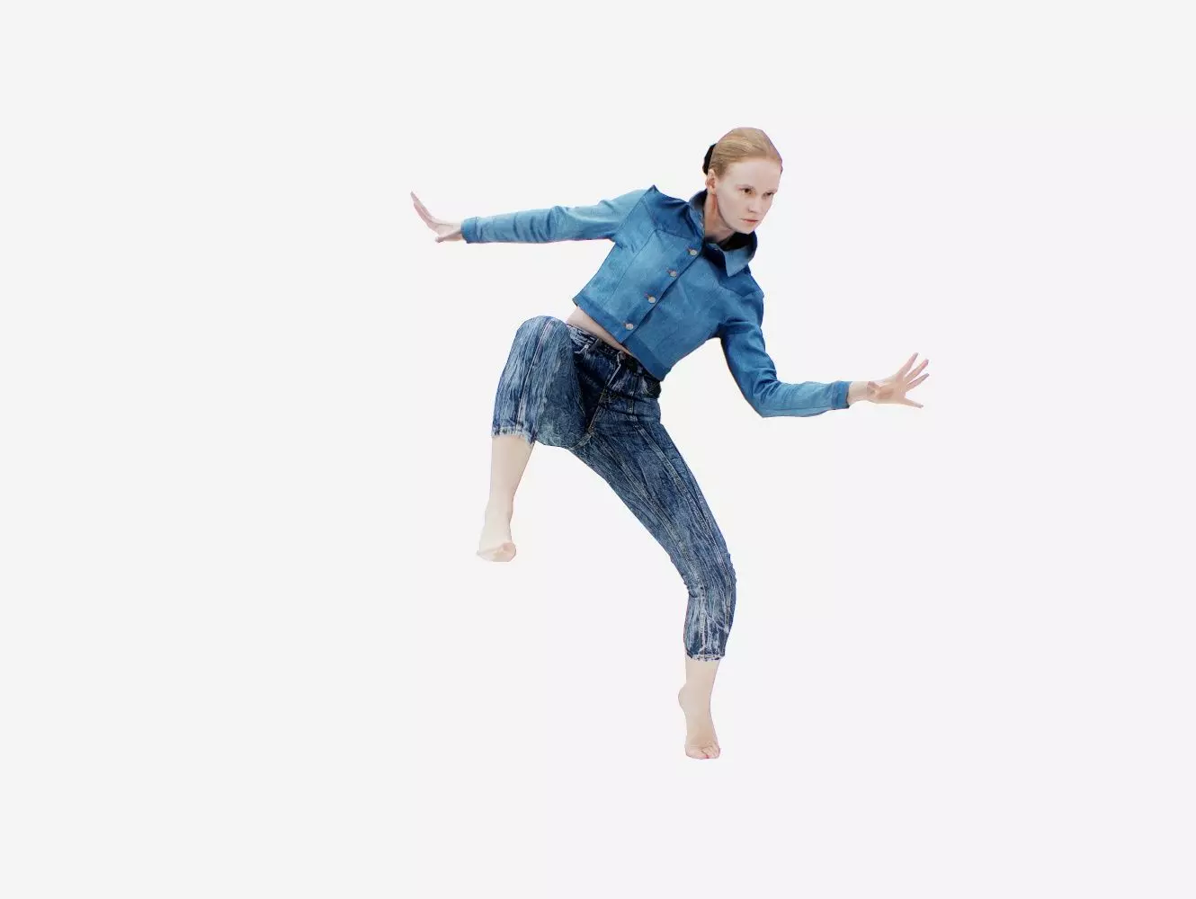 Jeans Pants 016 Low-poly 3D model_0