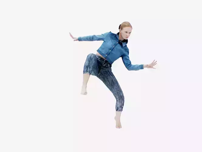 Jeans Pants 016 Low-poly 3D model