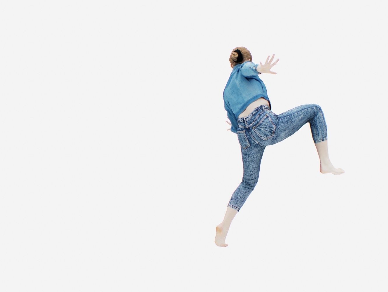 Jeans Pants 016 Low-poly 3D model_5