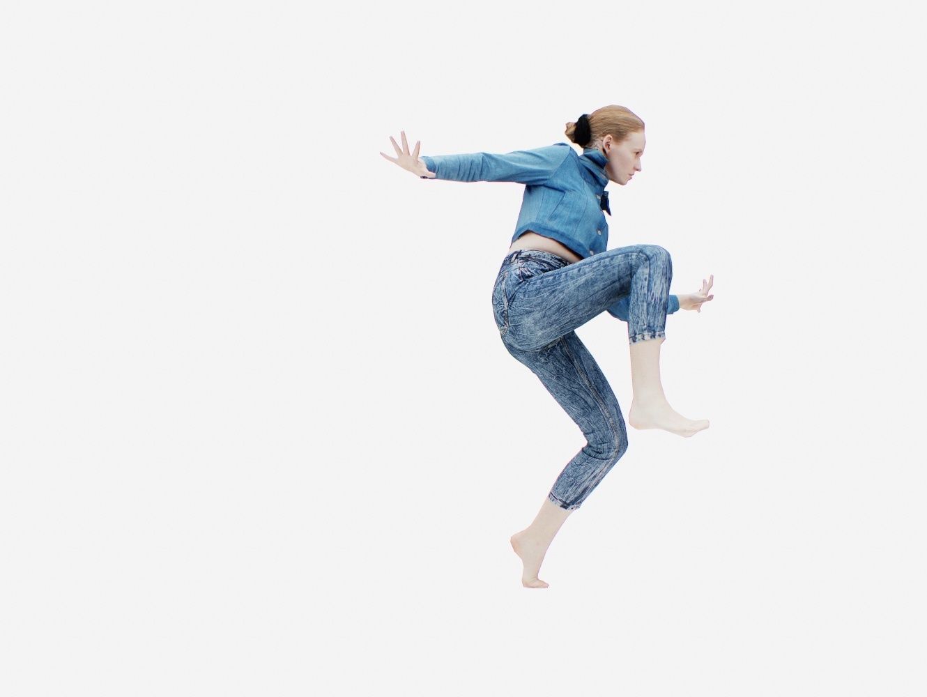 Jeans Pants 016 Low-poly 3D model_3