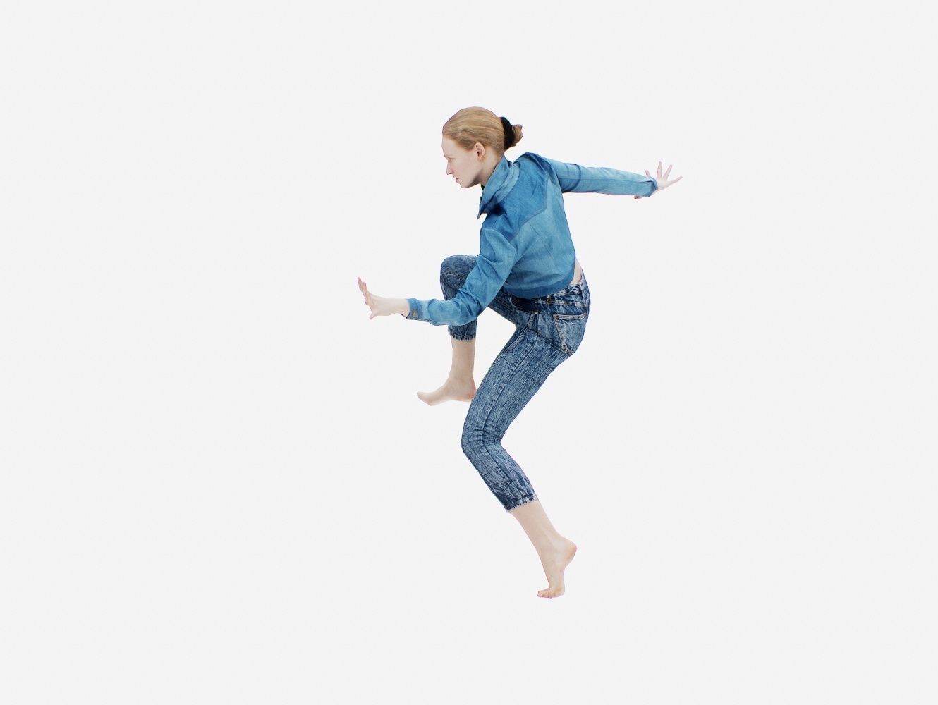 Jeans Pants 016 Low-poly 3D model_9