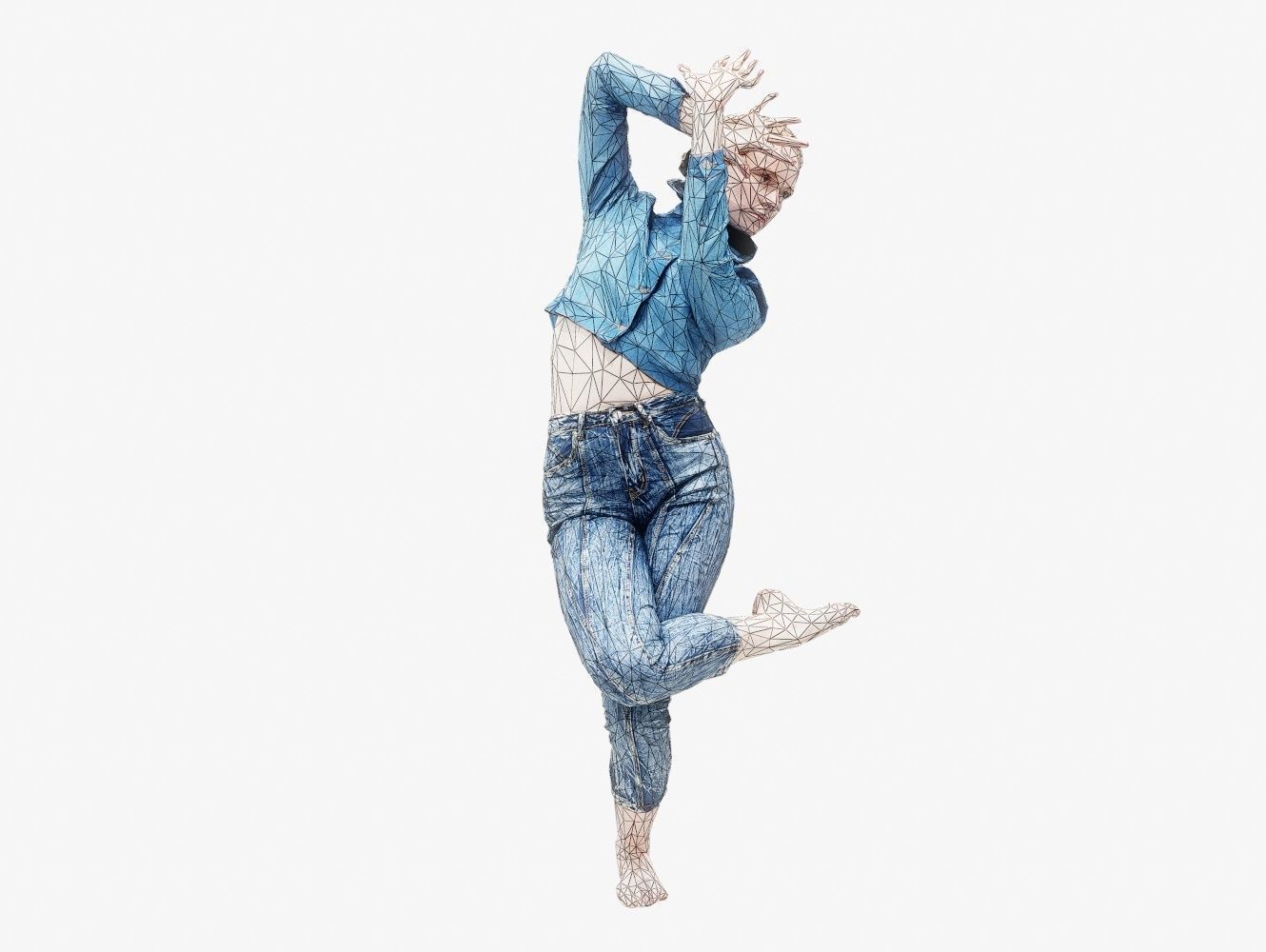 Jeans Pants 013 Low-poly 3D model_14