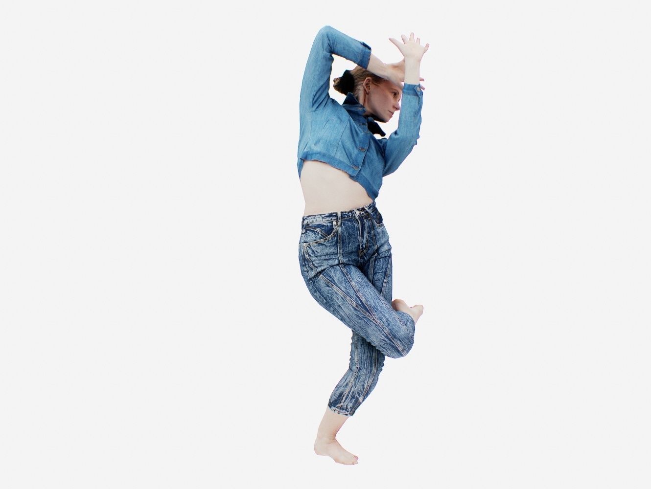 Jeans Pants 013 Low-poly 3D model_3