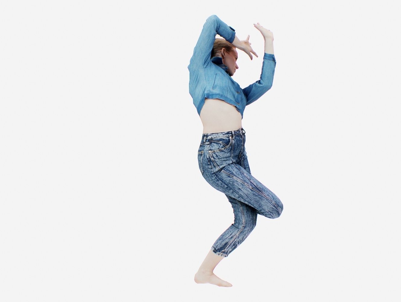 Jeans Pants 013 Low-poly 3D model_4