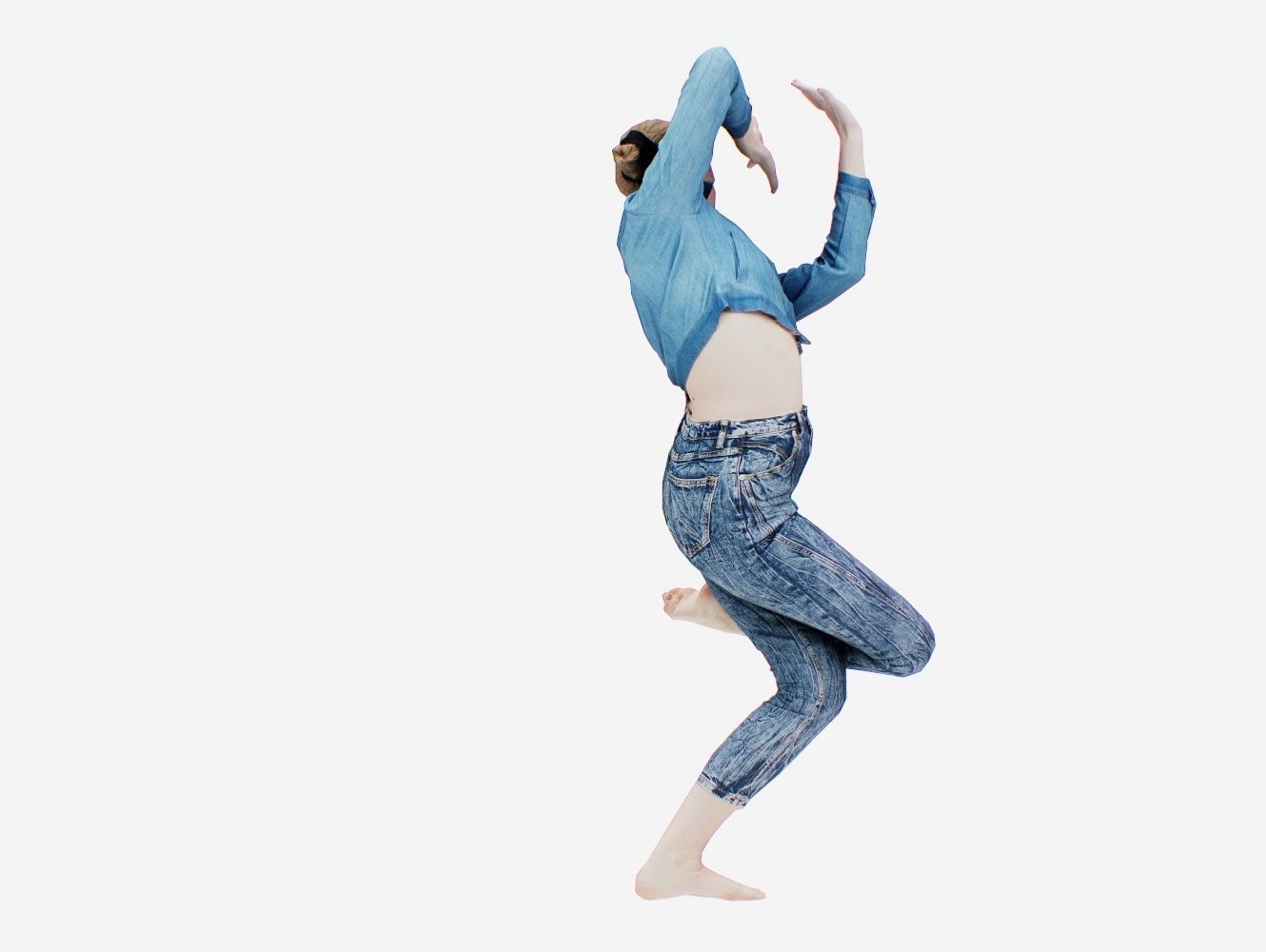 Jeans Pants 013 Low-poly 3D model_5