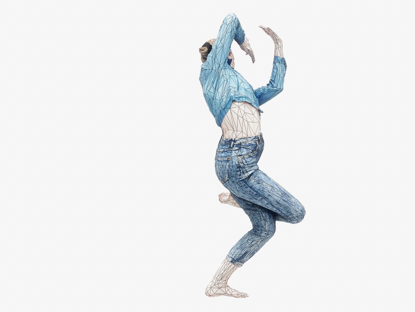 Jeans Pants 013 Low-poly 3D model_15