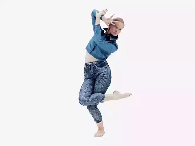 Jeans Pants 013 Low-poly 3D model