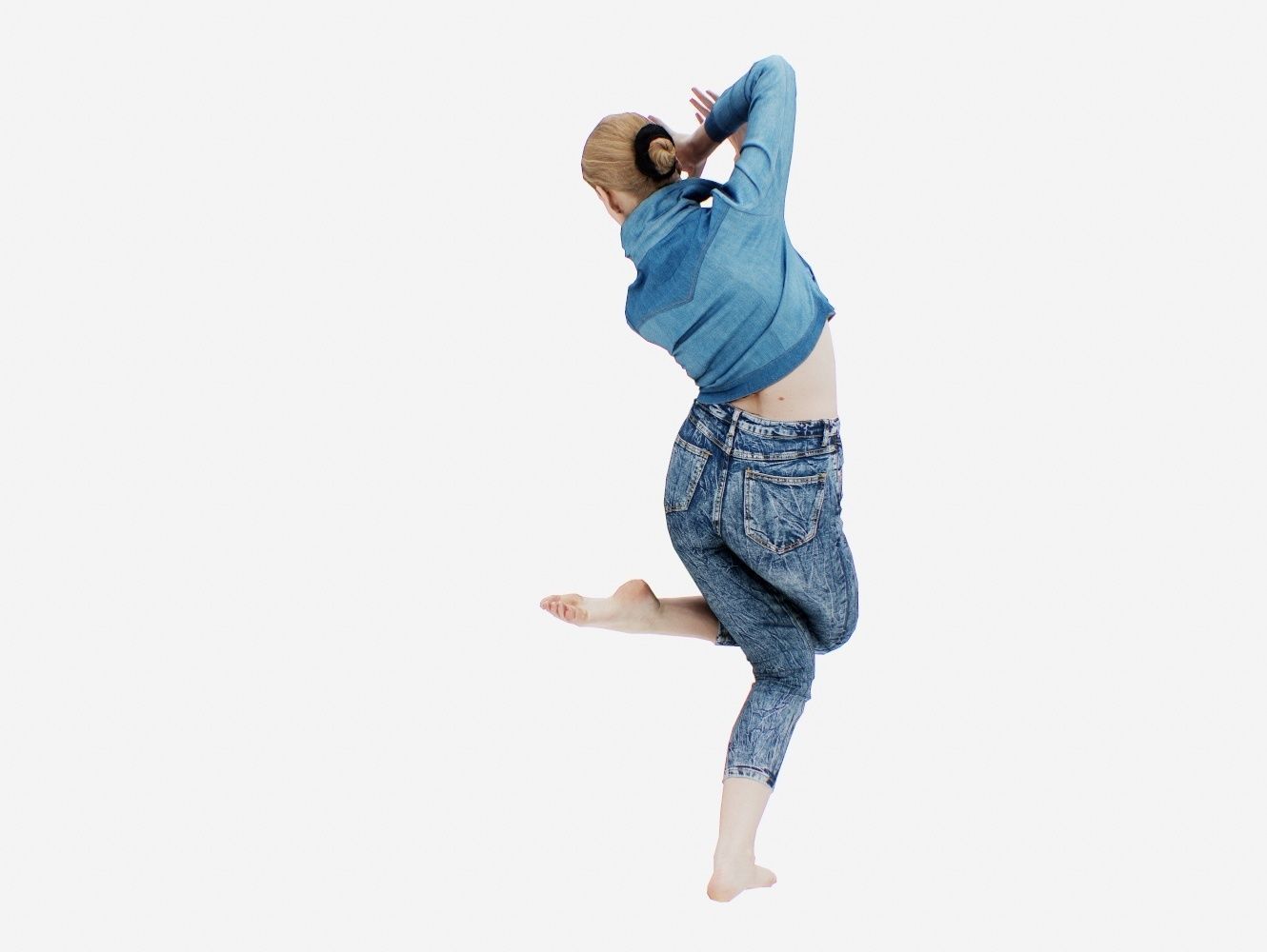 Jeans Pants 013 Low-poly 3D model_7