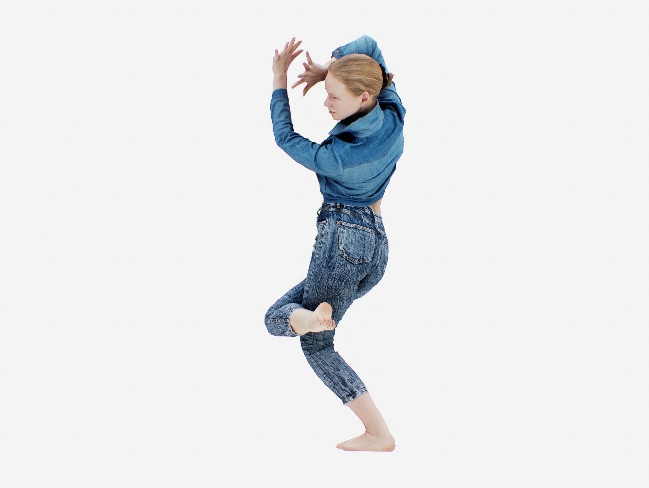 Jeans Pants 013 Low-poly 3D model_10