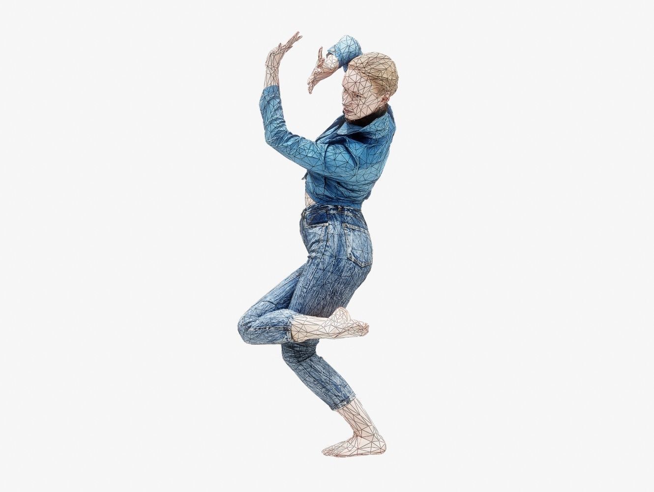 Jeans Pants 013 Low-poly 3D model_13