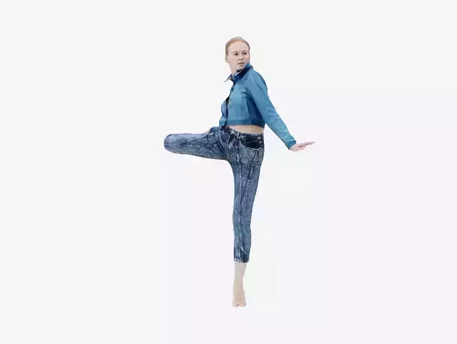 Jeans Pants 007 Low-poly 3D model