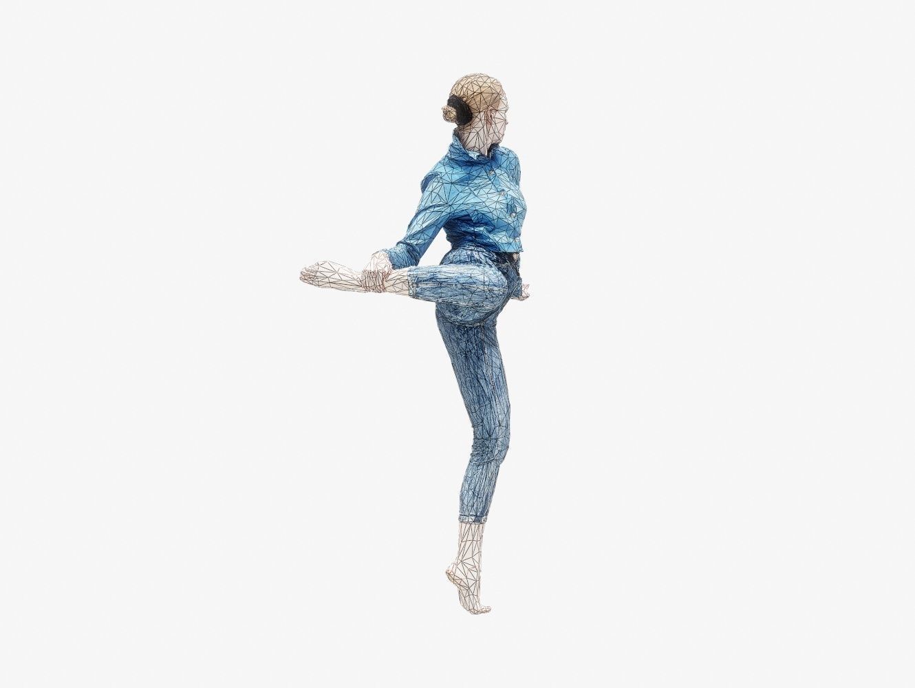 Jeans Pants 007 Low-poly 3D model_15