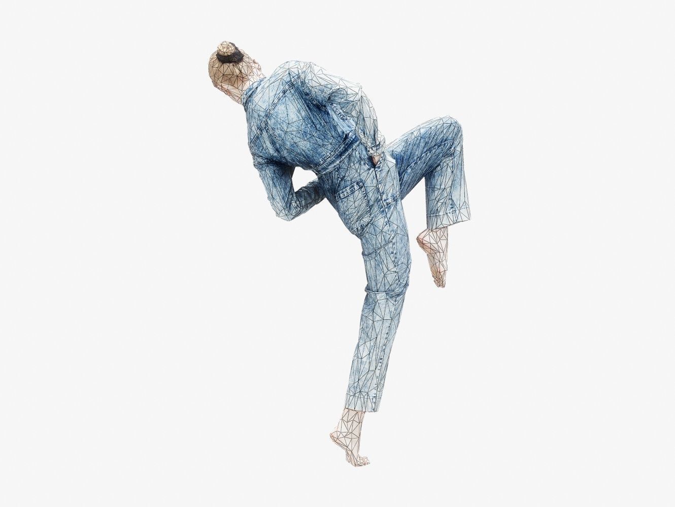 Jeans Salopet 004 Low-poly 3D model_15