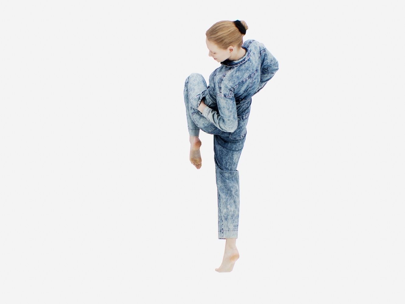 Jeans Salopet 004 Low-poly 3D model_8