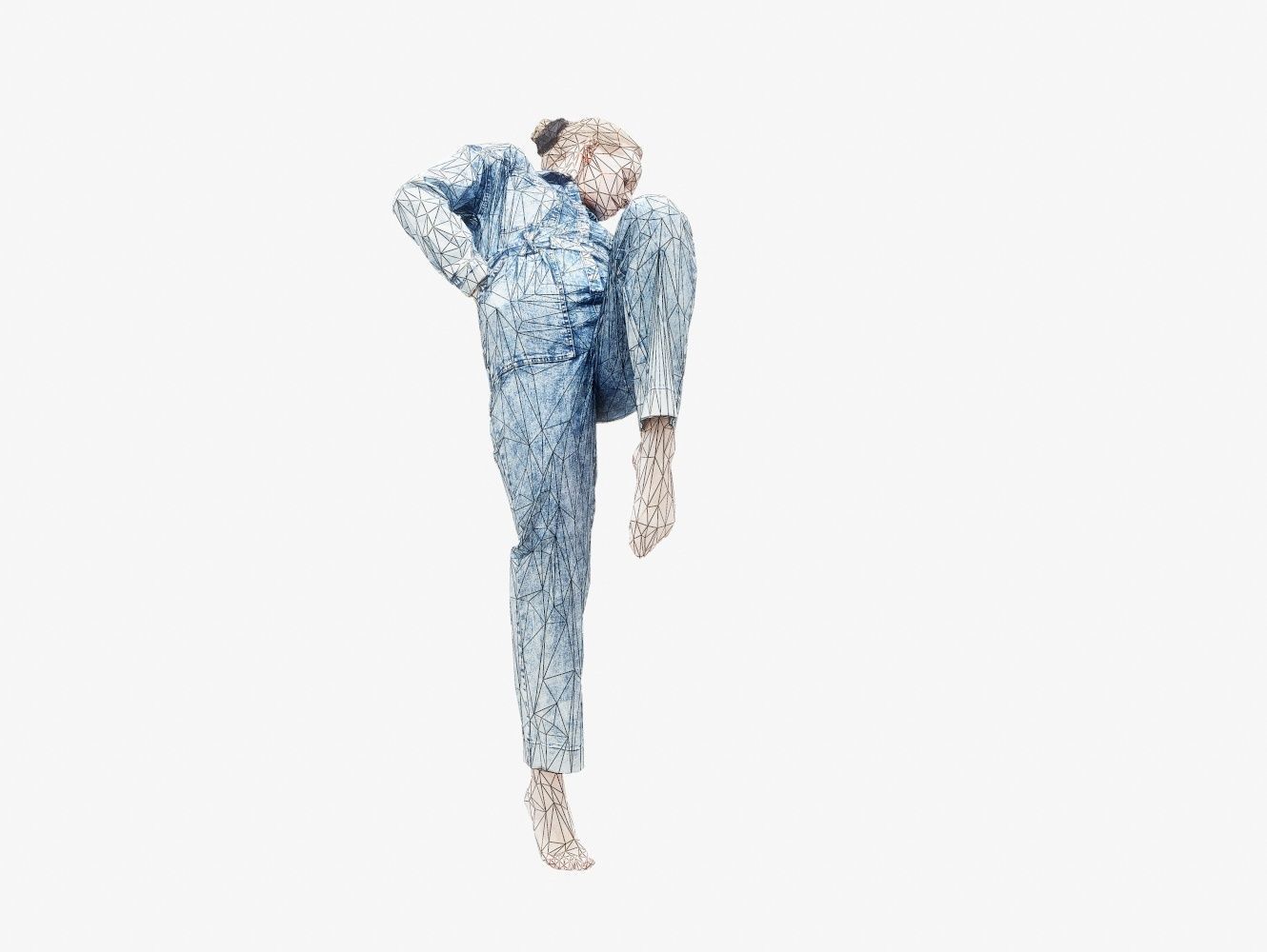 Jeans Salopet 004 Low-poly 3D model_14