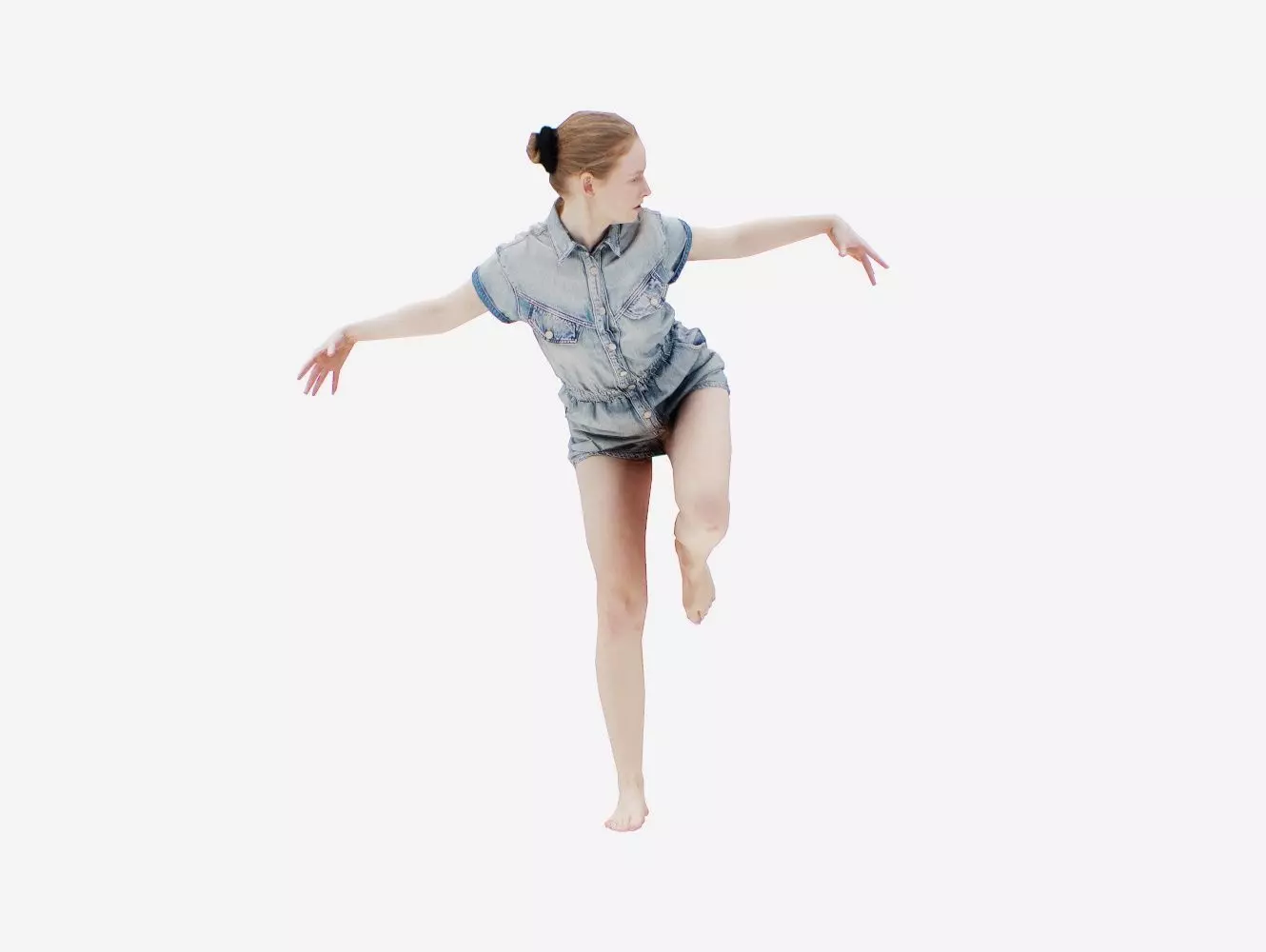 Jeans MiniSalopet 009 Low-poly 3D model_0