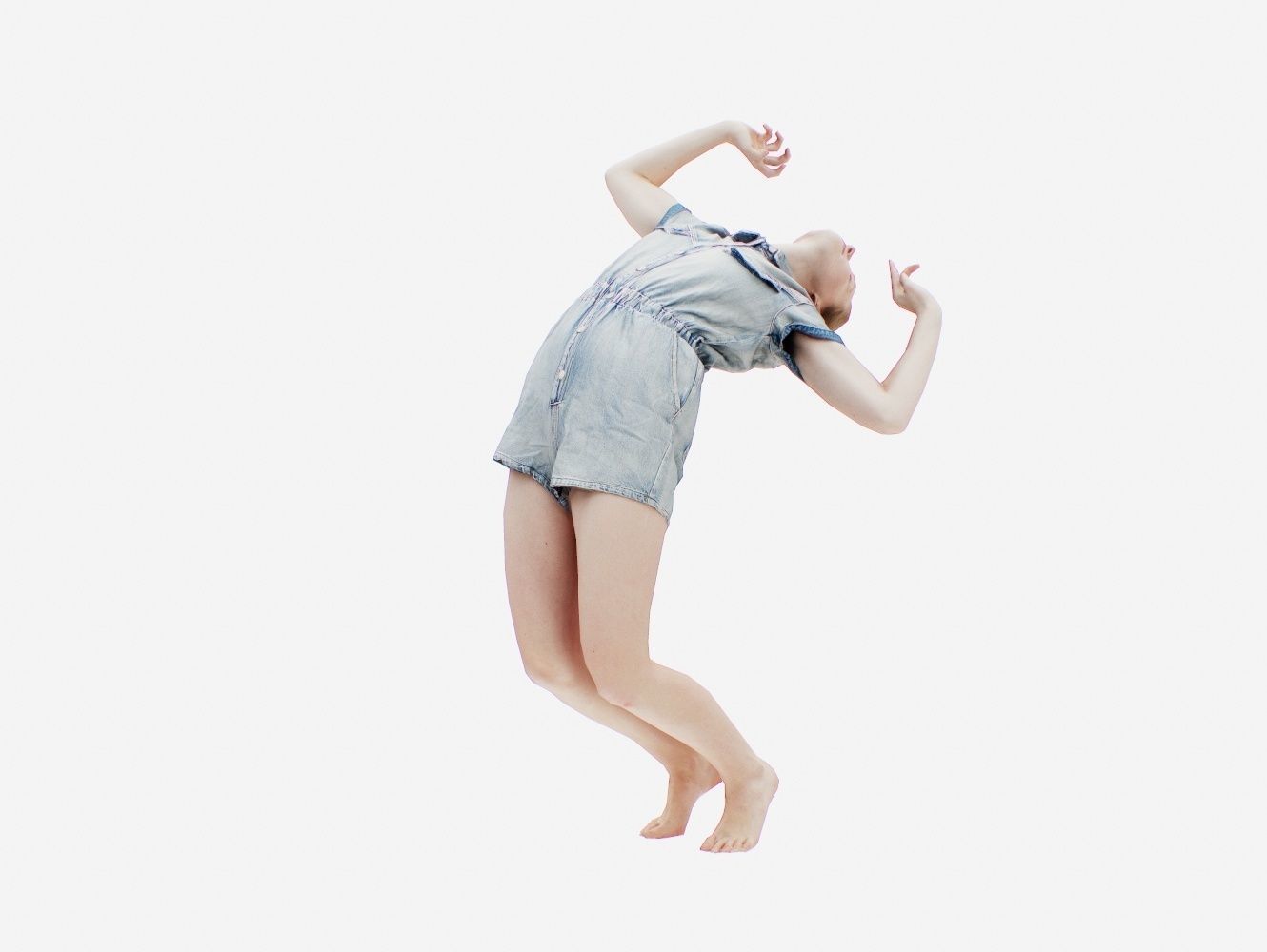 Jeans MiniSalopet 003 Low-poly 3D model_10