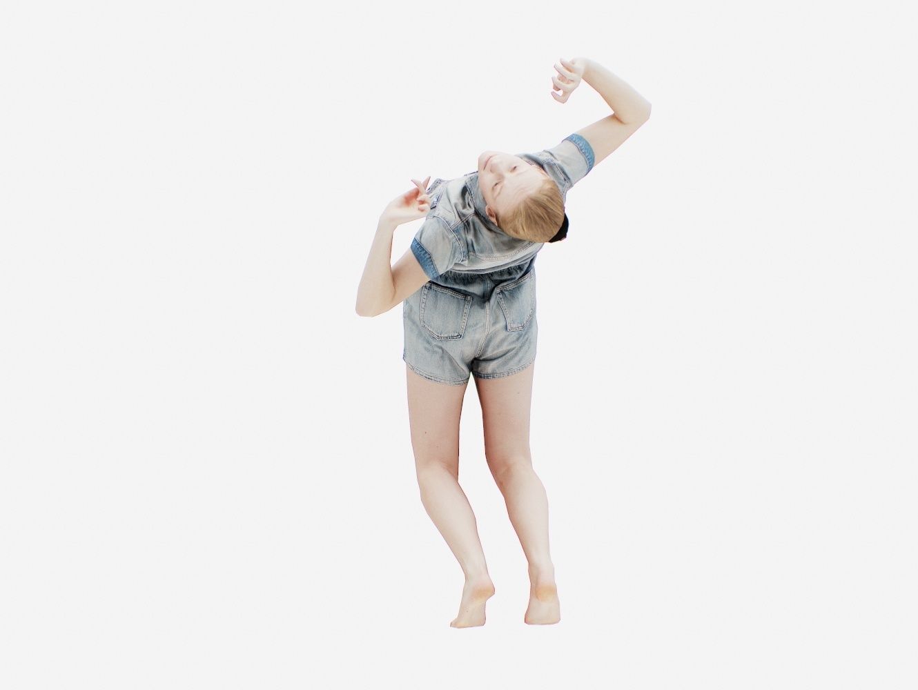 Jeans MiniSalopet 003 Low-poly 3D model_6