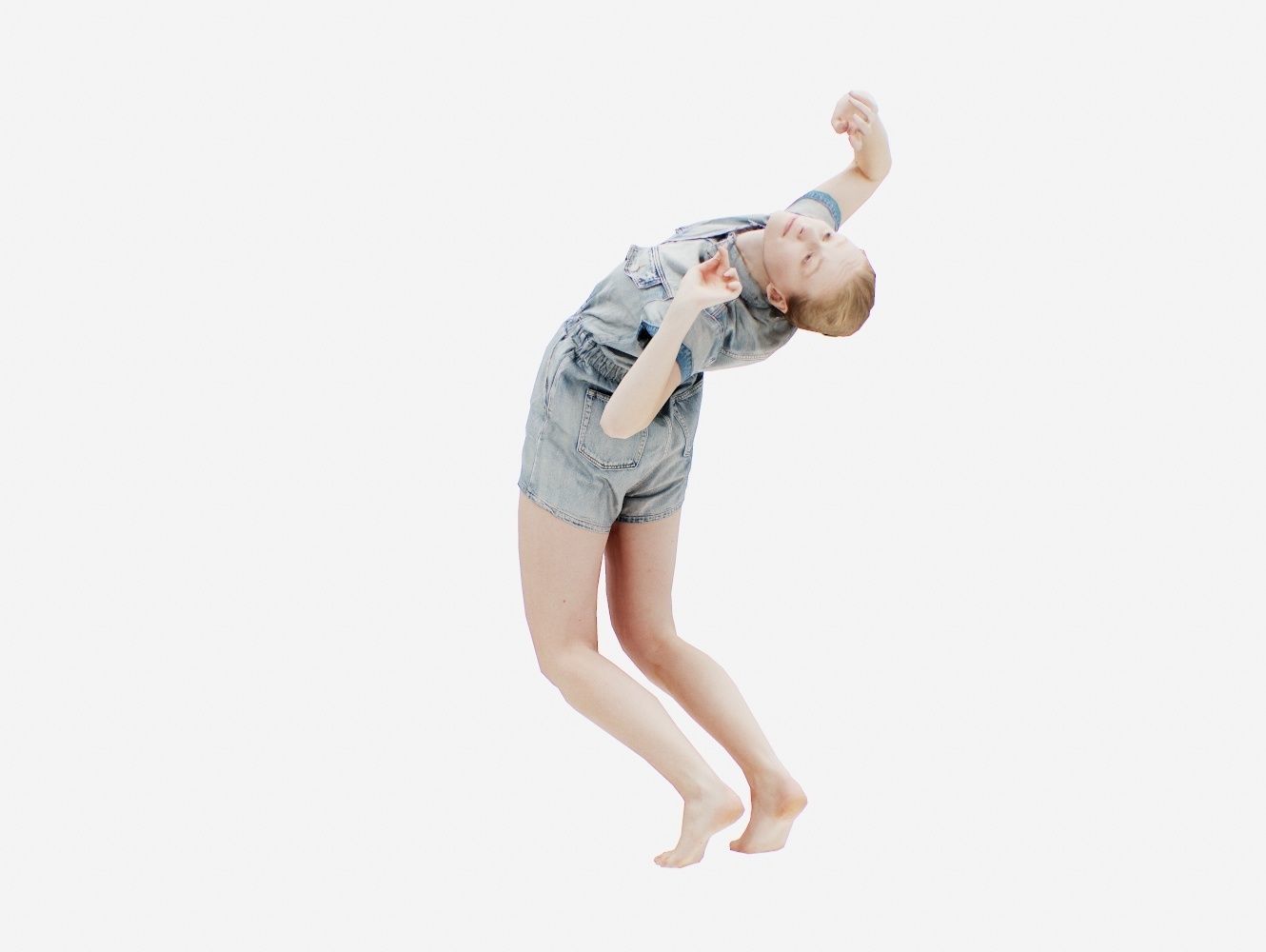 Jeans MiniSalopet 003 Low-poly 3D model_7