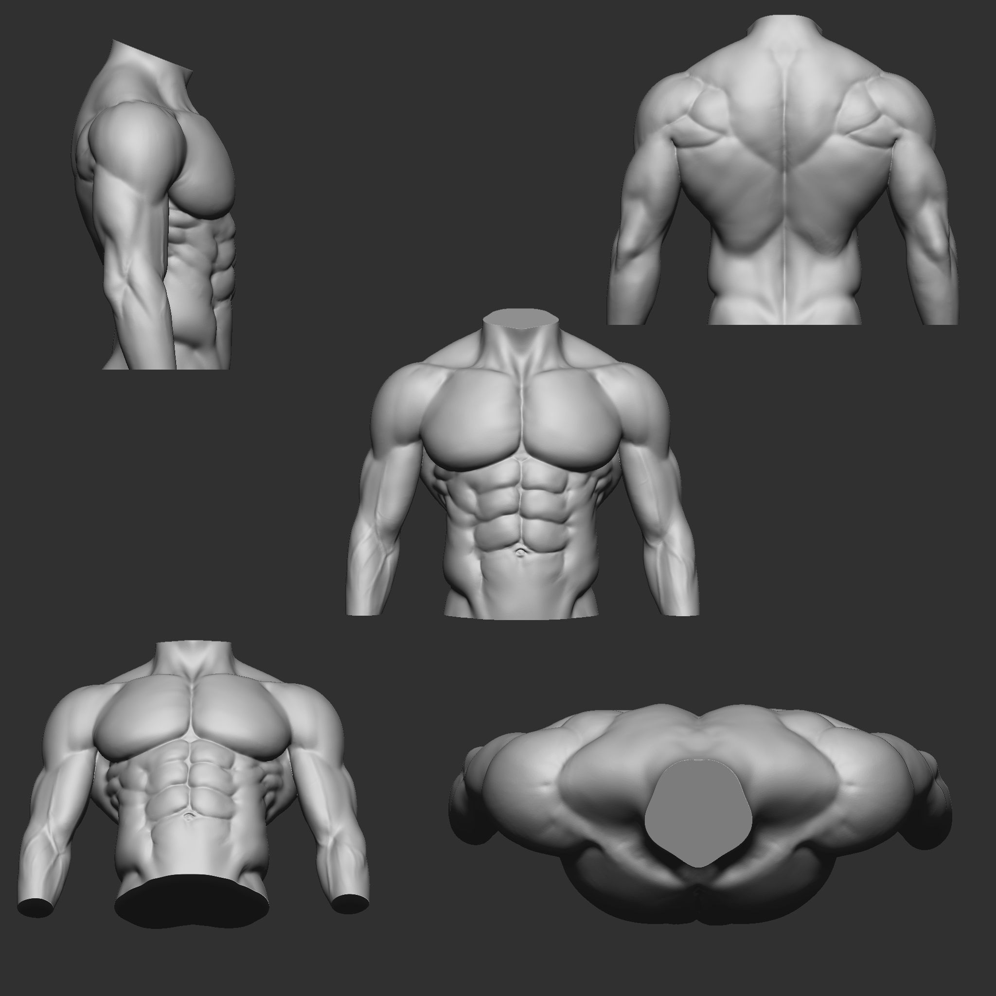 fitness bodybuilder  3D print model_5