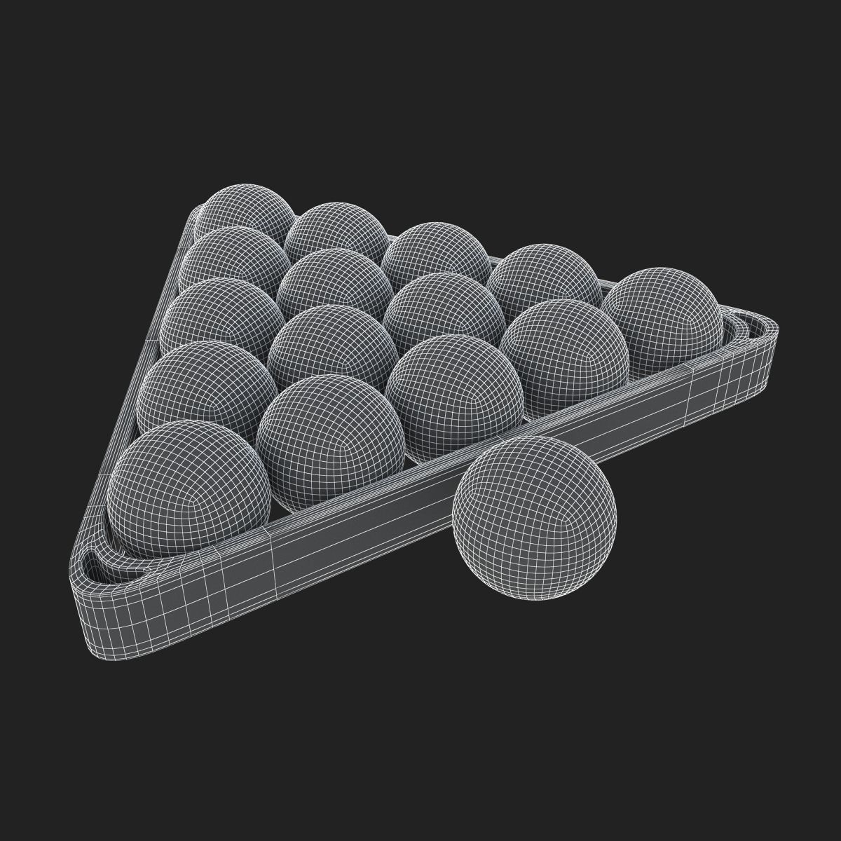 Billiard Balls 3D model_8