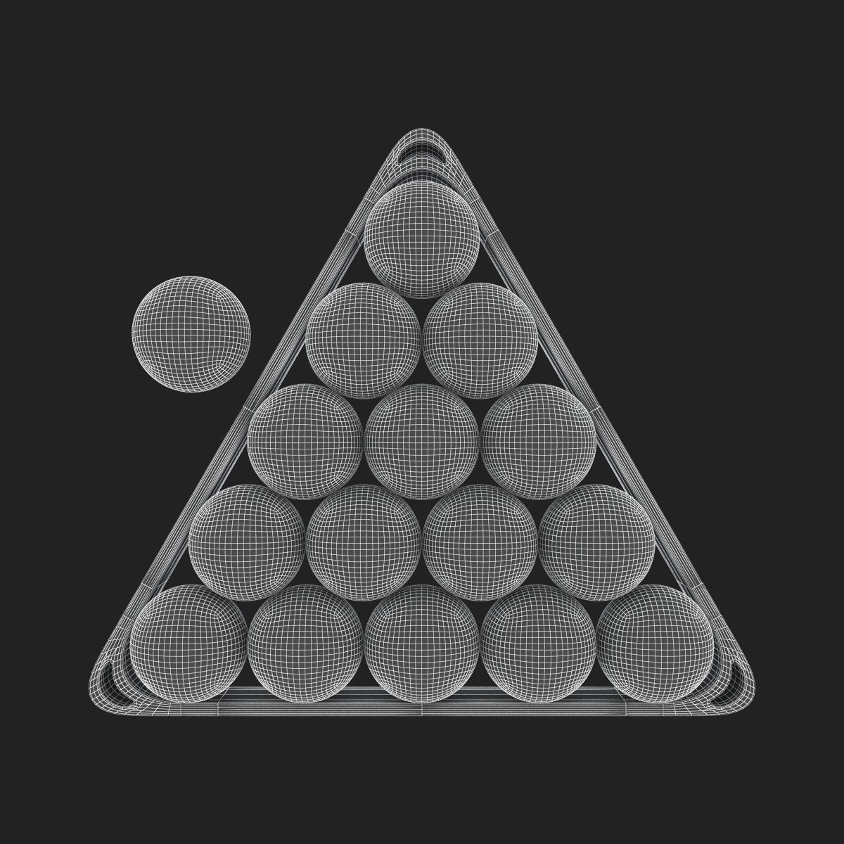 Billiard Balls 3D model_9