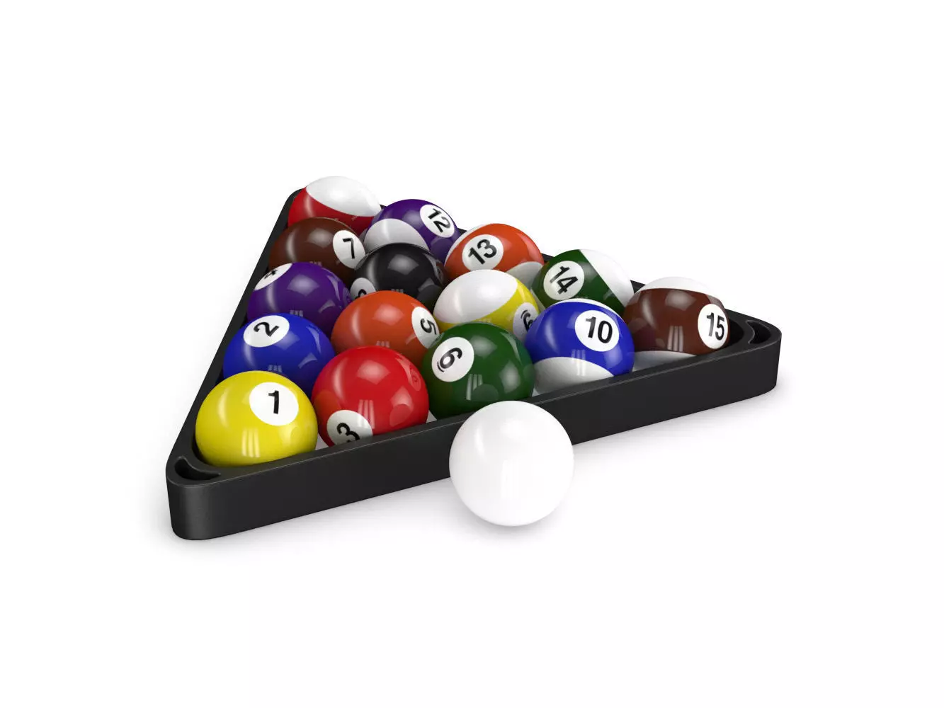 Billiard Balls 3D model_0